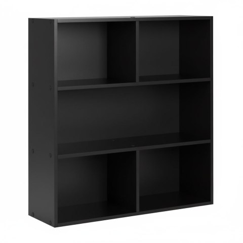 Nowoczesny regał stojący do salonu i sypialni 3 poziomy czarny ModernHome ModernHome