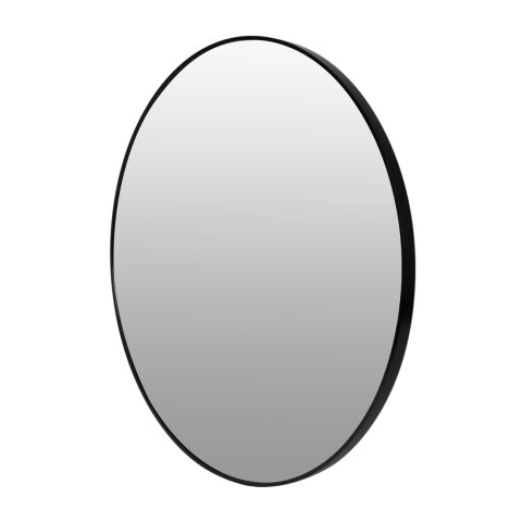 Okrągłe lustro ścienne 80 cm wiszące nowoczesne czarna rama aluminium ModernHome ModernHome
