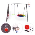 Plac zabaw dla dzieci huśtawka ogrodowa 4w1 kosz do koszykówki bocianie gniazdo ECOTOYS ECOTOYS