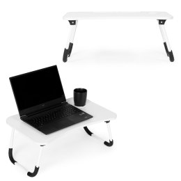 Podstawka pod laptopa składana stolik do łóżka 60x40 cm biała ModernHome ModernHome
