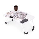 Podstawka pod laptopa składana stolik do łóżka 60x40 cm biała ModernHome ModernHome
