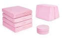 Sofa modułowa duża składana dla dzieci DIY 8 miękkich poduch - różowa ECOTOYS ECOTOYS