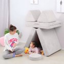 Sofa modułowa duża składana dla dzieci DIY 8 miękkich poduch - szara ECOTOYS ECOTOYS