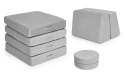 Sofa modułowa duża składana dla dzieci DIY 8 miękkich poduch - szara ECOTOYS ECOTOYS