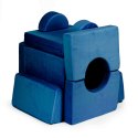 Sofa składana modułowa dla dzieci duża 2-osobowa DIY 10 miękkich poduch - niebieska ECOTOYS ECOTOYS