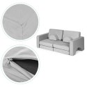 Sofa składana modułowa dla dzieci duża 2-osobowa DIY 10 miękkich poduch - szara ECOTOYS ECOTOYS