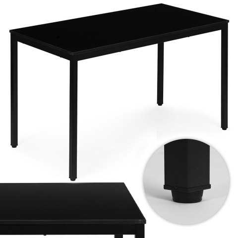 Stół do kuchni jadalni dla 4-5 osób biurko komputerowe 120x60 cm czarny ModernHome ModernHome