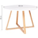 Stolik kawowy nowoczesny skandynawski 60 cm bambus ModernHome ModernHome