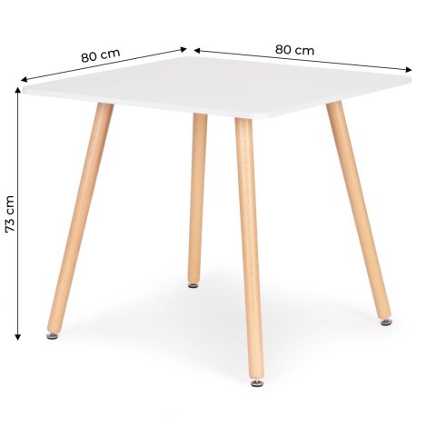 Stolik kuchenny nowoczesny drewniany kwadratowy 80x80 cm ModernHome ModernHome