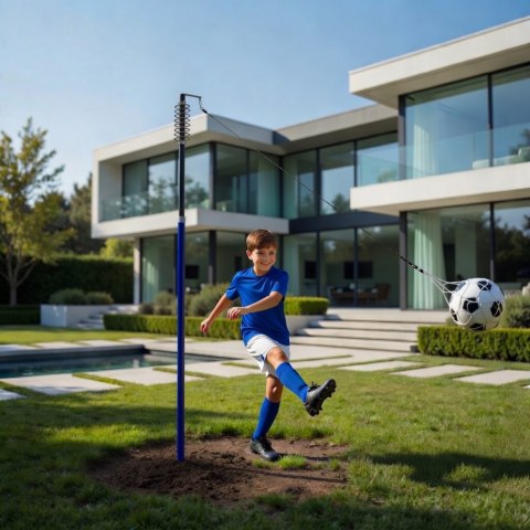 Tetherball trenażer piłki nożnej na lince słupek ze sprężyną piłka pompka MOVEPRO MOVEPRO