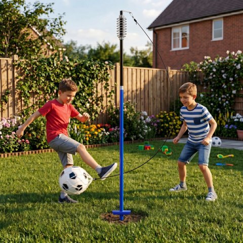 Tetherball trenażer piłki nożnej na lince słupek ze sprężyną piłka pompka MOVEPRO MOVEPRO