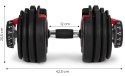 Hantel regulowany żeliwny z podstawką obciążenie 2,5-24 kg MOVEPRO MOVEPRO