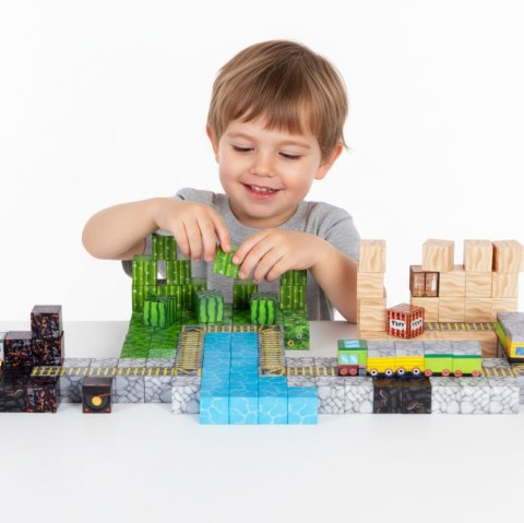 Klocki magnetyczne konstrukcyjne dla dzieci zestaw 169 elementów MULTISTORE