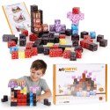 Klocki magnetyczne konstrukcyjne dla dzieci zestaw 86 elementów szcześcianny kostki magnetyczne MULTISTORE