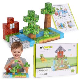 Klocki magnetyczne konstrukcyjne dla dzieci zestaw 88 elementów MULTISTORE