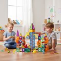Klocki magnetyczne świecące konstrukcyjne tor kulkowy kulodrom 134 elementy MULTISTORE