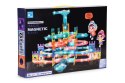 Klocki magnetyczne tor kulkowy LED klocki konstrukcyjne kulodrom 166 elementów MULTISTORE