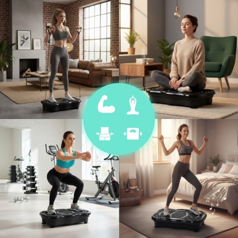 Platforma wibracyjna antycelulitowa masażer z ekspanderami + pilot MOVEPRO MOVEPRO