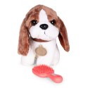 Pluszowy piesek w torebce beagle maskotka dla dziecka + szczotka do pielęgnacji MULTISTORE