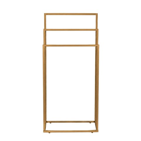 Stojak na ręczniki wieszak wolnostojący metalowy 3 ramiona złoty ModernHome ModernHome