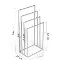 Stojak na ręczniki wieszak wolnostojący metalowy 4 ramiona biały ModernHome ModernHome
