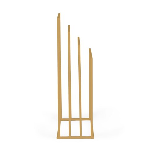 Stojak na ręczniki wieszak wolnostojący metalowy 4 ramiona złoty ModernHome ModernHome