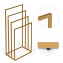 Stojak na ręczniki wieszak wolnostojący metalowy 4 ramiona złoty ModernHome ModernHome