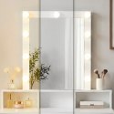 Toaletka kosmetyczna z lustrem i oświetleniem LED 3 barwy regulacja jasności ModernHome ModernHome