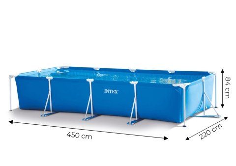 Basen ogrodowy stelażowy duży prostokątny 4,5x2,2 m INTEX 28274 INTEX Basen ogrodowy stelażowy duży prostokątny 4,5x2,2 m INTEX 28274 INTEX