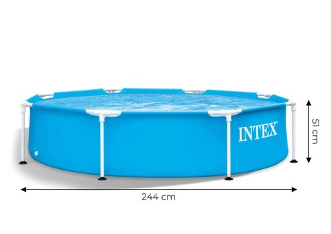 Basen ogrodowy stelażowy okrągły 244x51 cm Metal Frame INTEX 28205 INTEX Basen ogrodowy stelażowy okrągły 244x51 cm Metal Frame INTEX 28205 INTEX