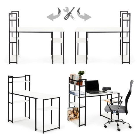 Biurko komputerowe biurowe stół + regał półki loft ModernHome ModernHome Biurko komputerowe biurowe stół + regał półki loft ModernHome ModernHome