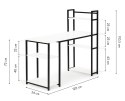 Biurko komputerowe biurowe stół + regał półki loft ModernHome ModernHome