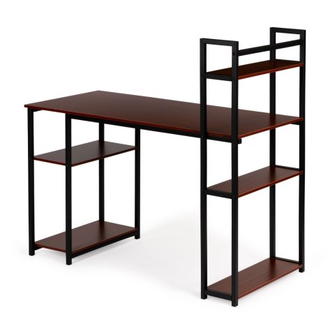 Biurko komputerowe biurowe stół + regał półki loft dąb ModernHome ModernHome Biurko komputerowe biurowe stół + regał półki loft dąb ModernHome ModernHome