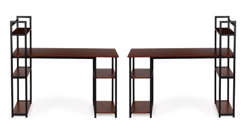 Biurko komputerowe biurowe stół + regał półki loft dąb ModernHome ModernHome Biurko komputerowe biurowe stół + regał półki loft dąb ModernHome ModernHome