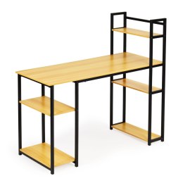 Biurko komputerowe biurowe stół + regał półki loft jasny dąb ModernHome ModernHome