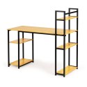 Biurko komputerowe biurowe stół + regał półki loft jasny dąb ModernHome ModernHome