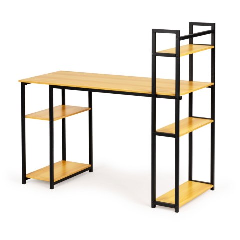 Biurko komputerowe biurowe stół + regał półki loft jasny dąb ModernHome ModernHome Biurko komputerowe biurowe stół + regał półki loft jasny dąb ModernHome ModernHome