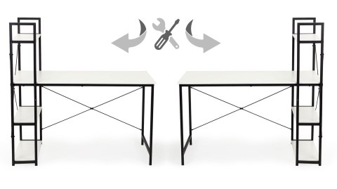 Biurko komputerowe biurowe stół + regał półki loft ModernHome ModernHome Biurko komputerowe biurowe stół + regał półki loft ModernHome ModernHome