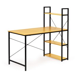 Biurko komputerowe drewniane regał z półkami loft ModernHome