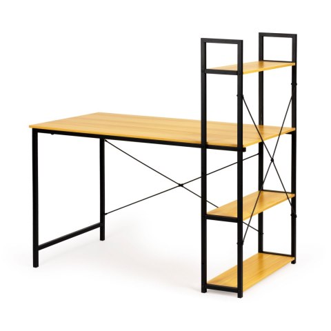 Biurko komputerowe drewniane regał z półkami loft ModernHome Biurko komputerowe drewniane regał z półkami loft ModernHome
