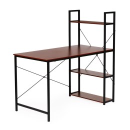 Biurko komputerowe drewniane regał z półkami loft ModernHome