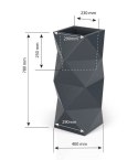 Designerska donica MONUMO ASTI Biała oświetleniem MONUMO