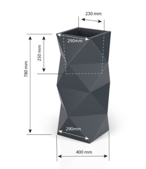 Designerska donica MONUMO ASTI Biała oświetleniem MONUMO Designerska donica MONUMO ASTI Biała oświetleniem MONUMO