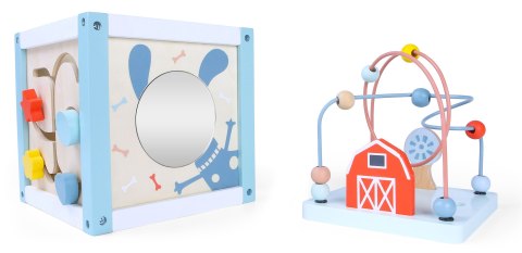 Drewniana kostka edukacyjna sorter +klocki ECOTOYS ECOTOYS Drewniana kostka edukacyjna sorter +klocki ECOTOYS ECOTOYS
