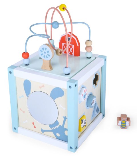 Drewniana kostka edukacyjna sorter +klocki ECOTOYS ECOTOYS Drewniana kostka edukacyjna sorter +klocki ECOTOYS ECOTOYS