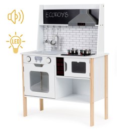 Drewniana kuchnia dla dzieci + dźwięki światełka ECOTOYS ECOTOYS