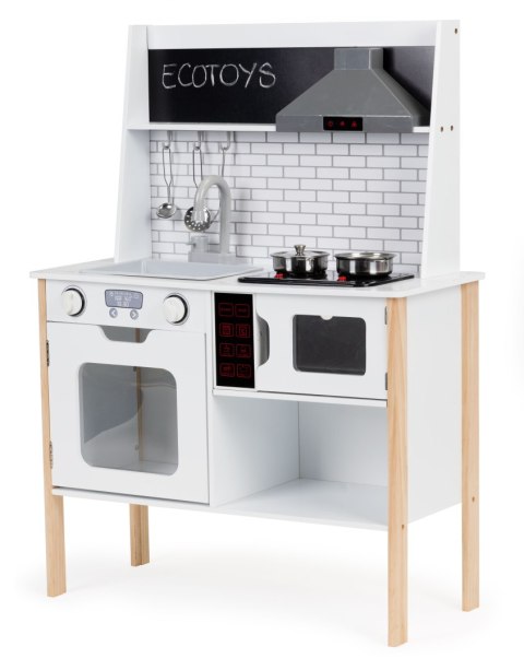 Drewniana kuchnia dla dzieci + dźwięki światełka ECOTOYS ECOTOYS Drewniana kuchnia dla dzieci + dźwięki światełka ECOTOYS ECOTOYS