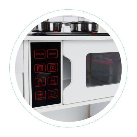 Drewniana kuchnia dla dzieci + dźwięki światełka ECOTOYS ECOTOYS Drewniana kuchnia dla dzieci + dźwięki światełka ECOTOYS ECOTOYS