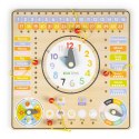 Drewniana tablica manipulacyjna kalendarz zegar ECOTOYS ECOTOYS