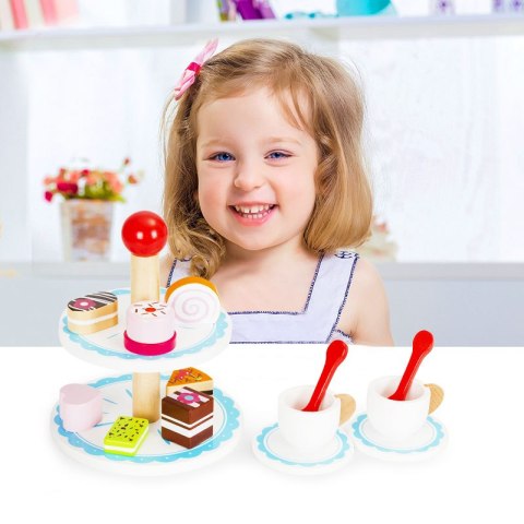 Drewniane ciastka cukiernia patera zestaw ECOTOYS ECOTOYS Drewniane ciastka cukiernia patera zestaw ECOTOYS ECOTOYS